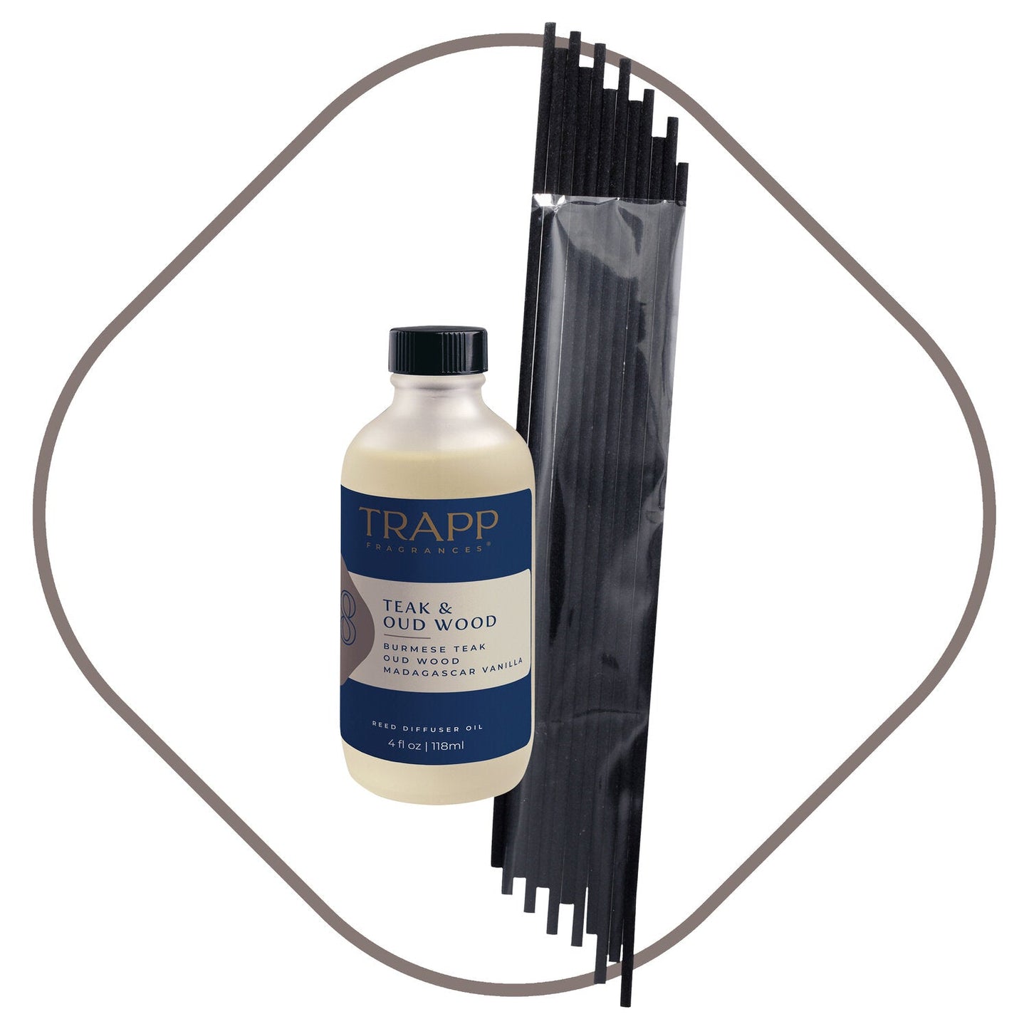 No. 68 Teak & Oud Wood 4 oz. Reed Diffuser Refill Set