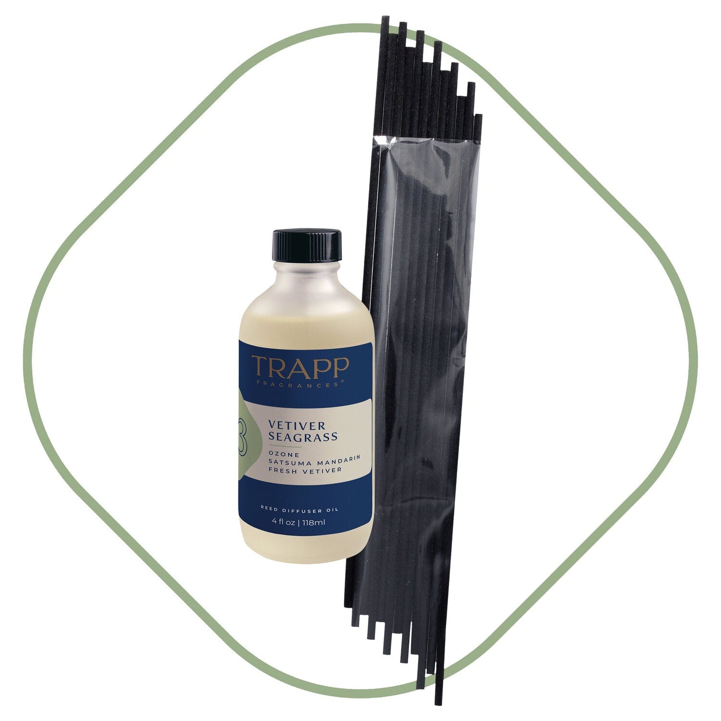 No. 73 Vetiver Seagrass 4 oz. Reed Diffuser Refill Set