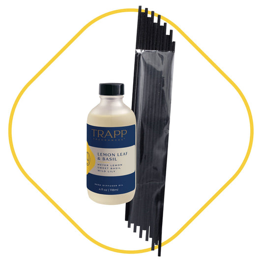 No. 79 Lemon Leaf & Basil 4 oz. Reed Diffuser Refill Set