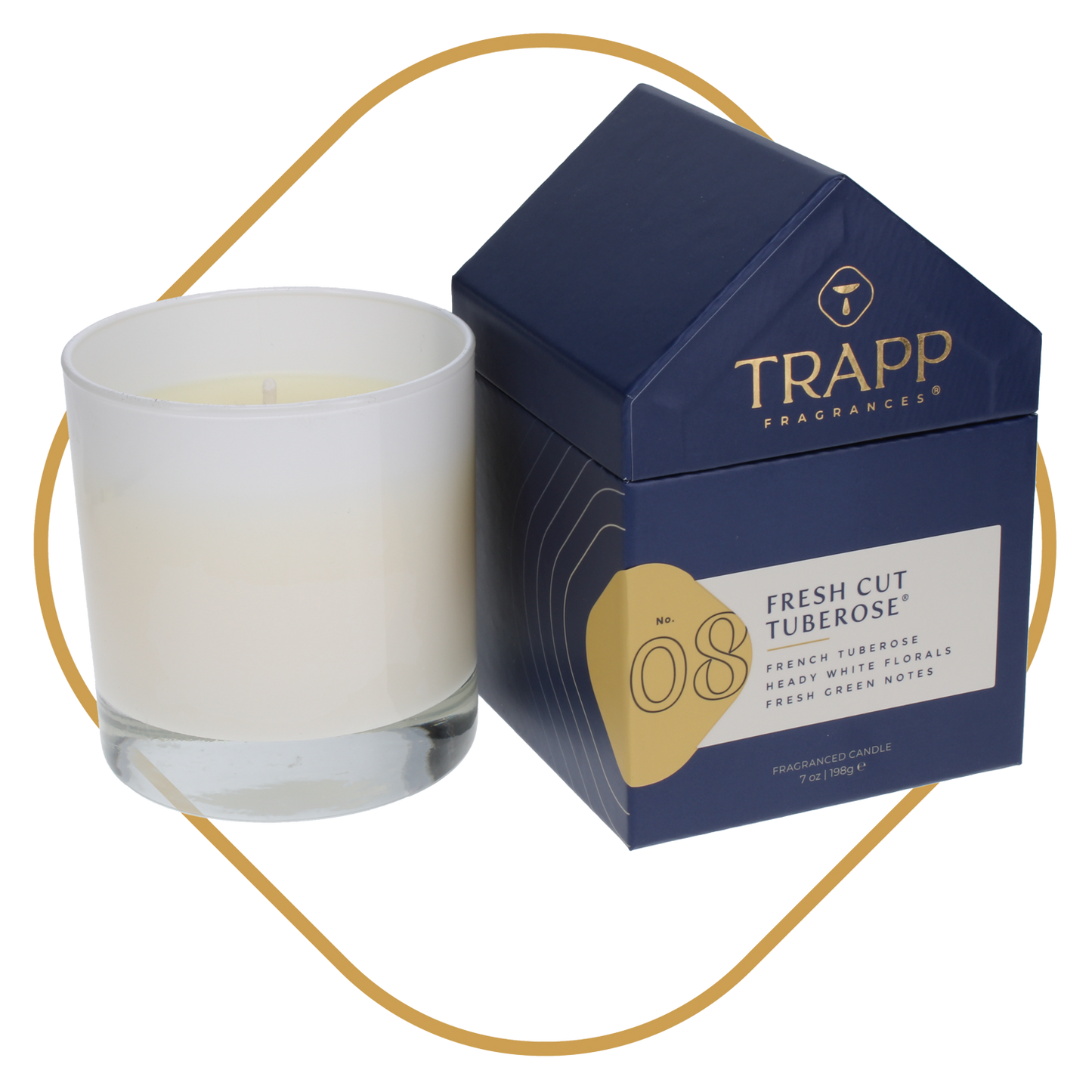 No. 08 Fresh Cut Tuberose 7 oz. Candle in House Box