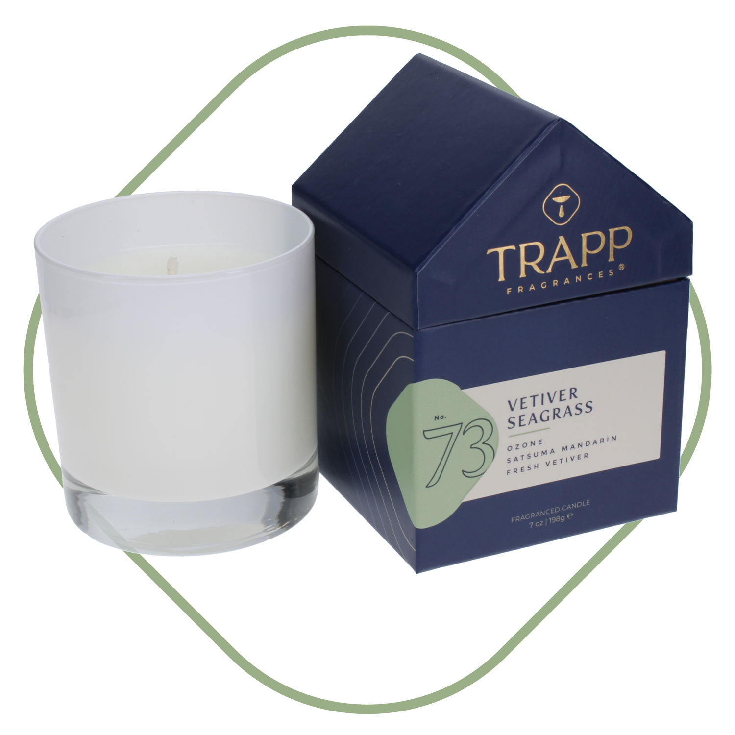 No. 73 Vetiver Seagrass 7 oz. Candle in House Box – Trapp Fragrances