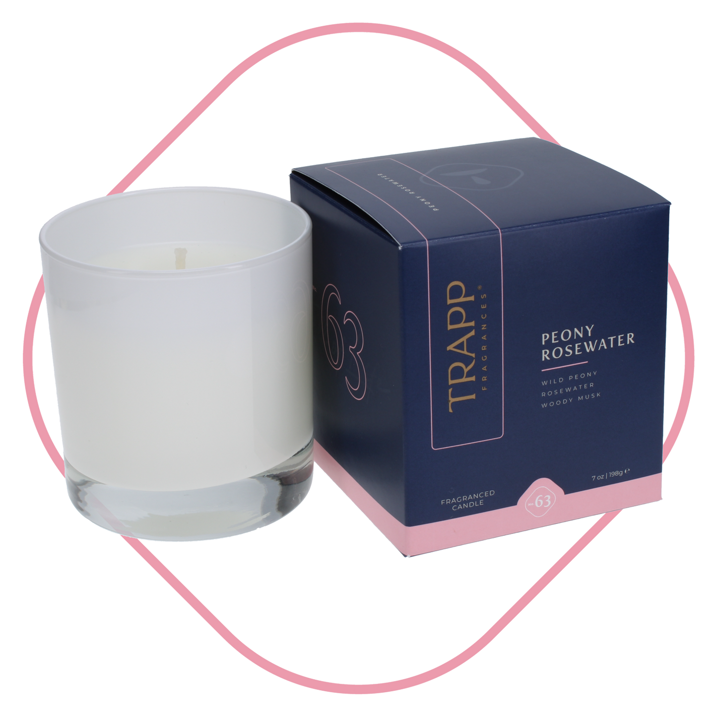 No. 63 Peony Rosewater 7 oz. Candle in Signature Box