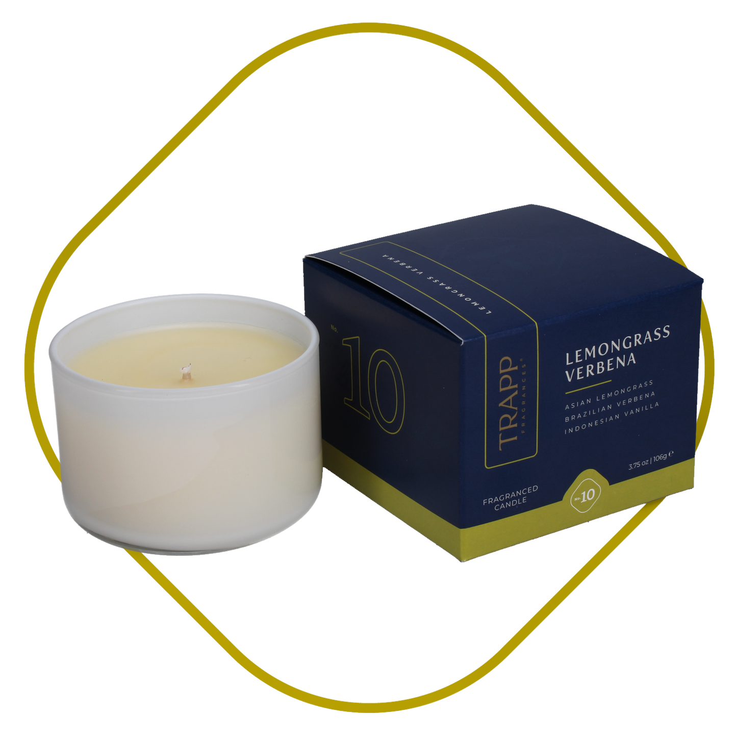 No. 10 Lemongrass Verbena 3.75 oz. Small Poured Candle