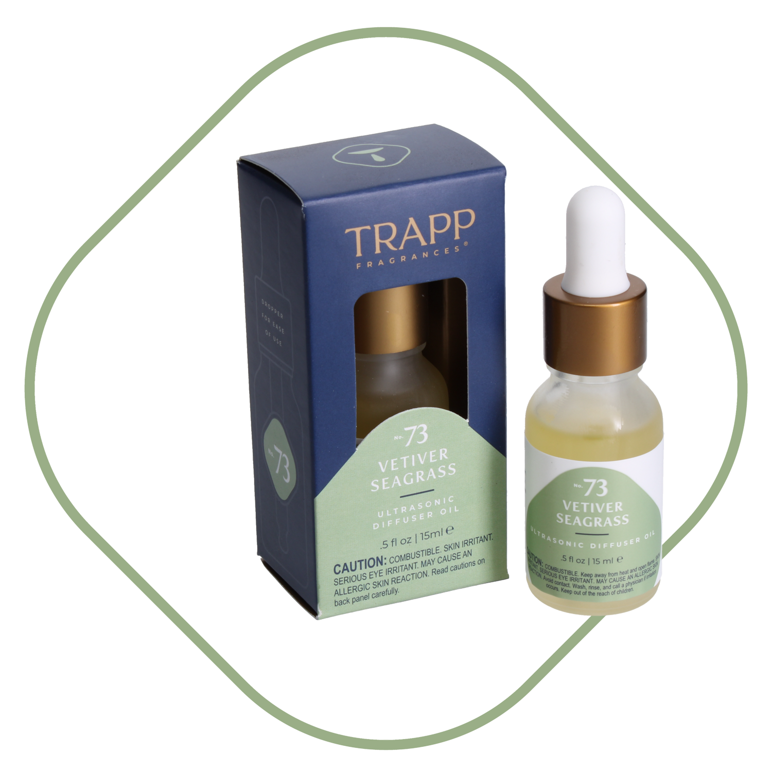 No. 73 Vetiver Seagrass 0.5 oz. Ultrasonic Diffuser Oil – Trapp