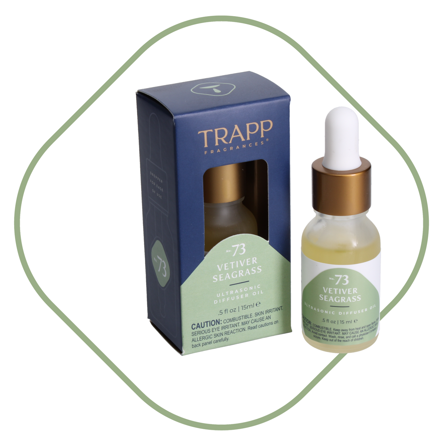 No. 73 Vetiver Seagrass 0.5 oz. Ultrasonic Diffuser Oil