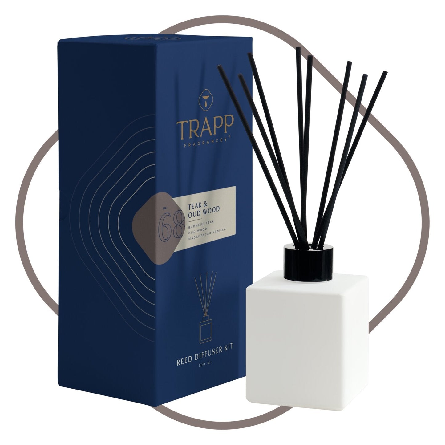 No. 68 Teak & Oud Wood 4 oz. Reed Diffuser Kit