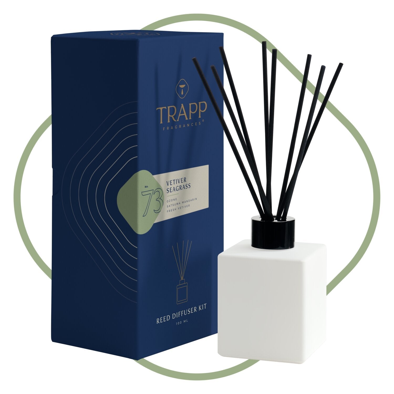 THEDRIPPER BOX DAMNGOOD!! × NATURE TONES No. 73 Vetiver Seagrass 4 oz. Reed Diffuser Kit – Trapp Fragrances