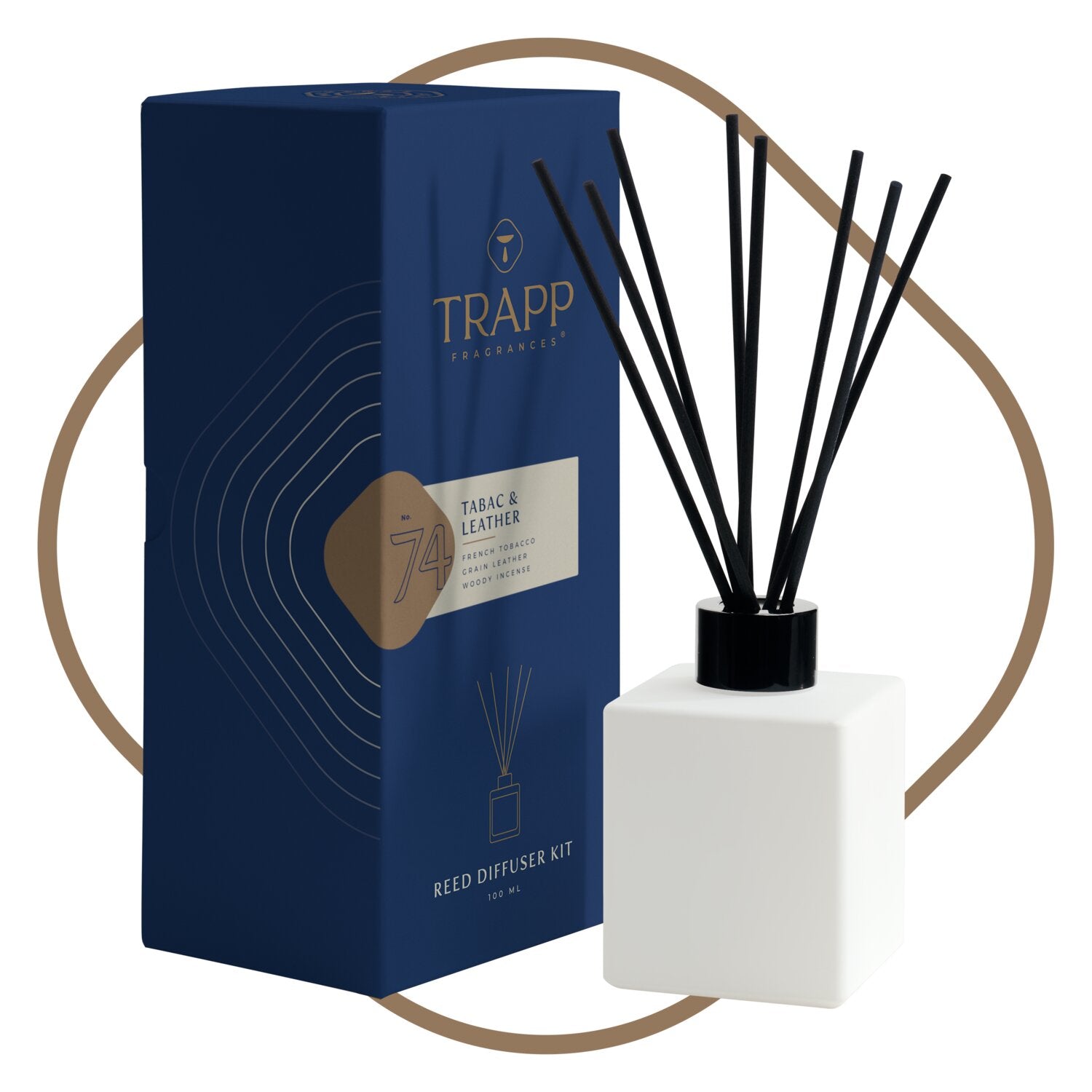 No. 74 Tabac & Leather 4 oz. Reed Diffuser Kit – Trapp Fragrances