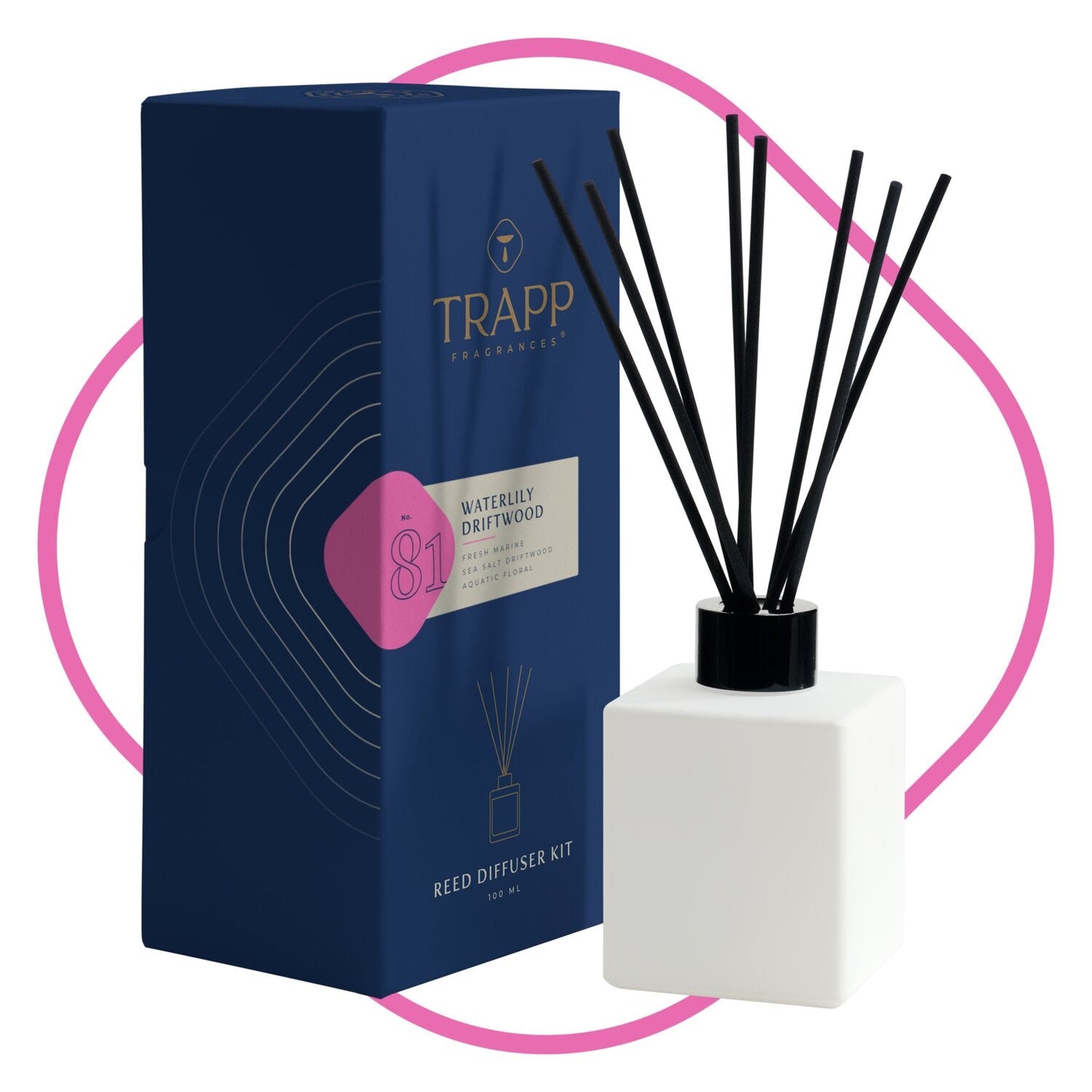 No. 81 Waterlily Driftwood 4 oz. Reed Diffuser Kit