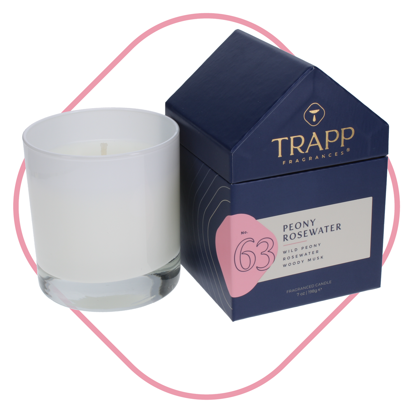 No. 63 Peony Rosewater 7 oz. Candle in House Box
