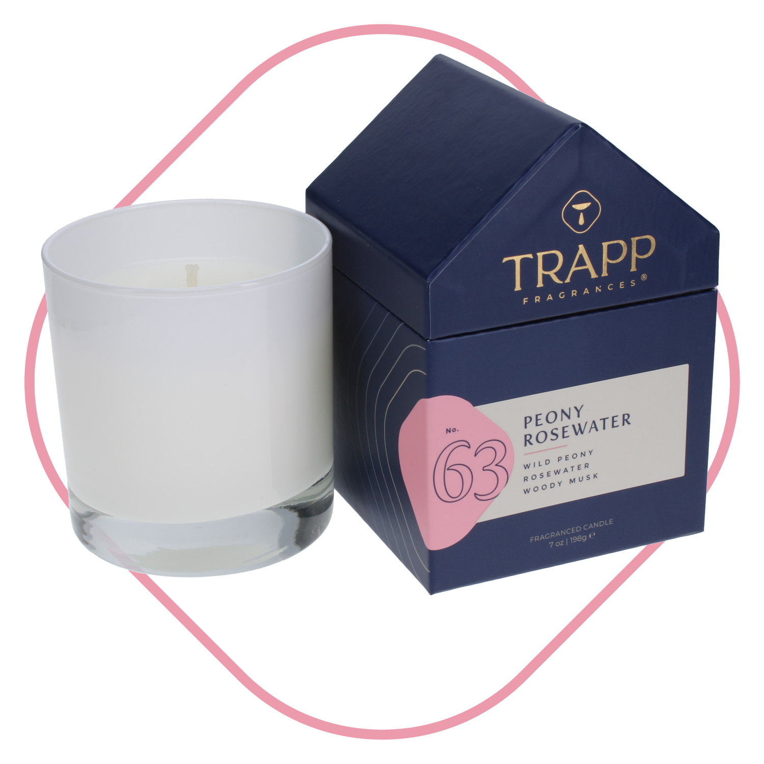 No. 63 Peony Rosewater 7 oz. Candle in House Box