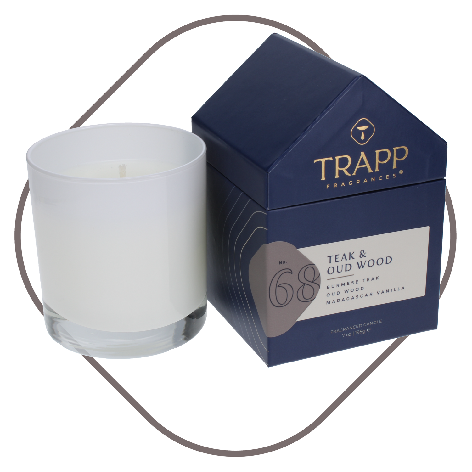 No. 68 Teak & Oud Wood 7 oz. Candle in House Box