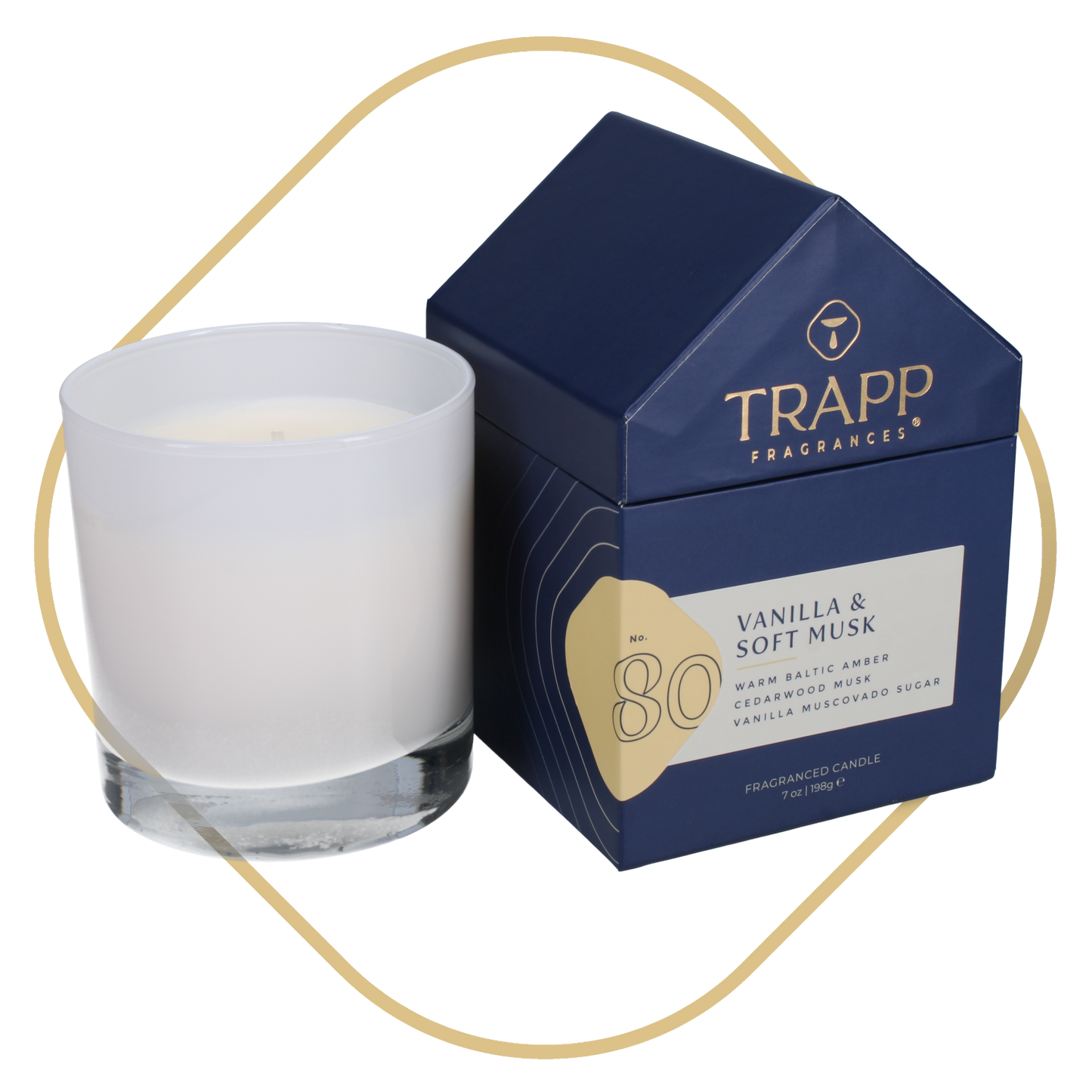 No. 80 Vanilla & Soft Musk  7 oz. Candle in House Box