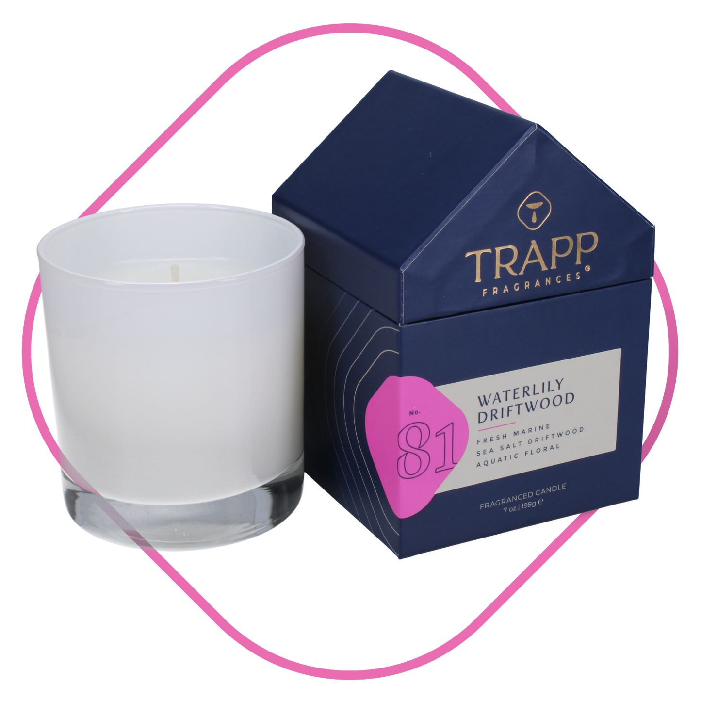 No. 81 Waterlily Driftwood  7 oz. Candle in House Box