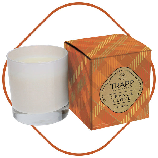 Seasonal Candle Orange Clove 7 oz. Candle in Signature Box – Trapp