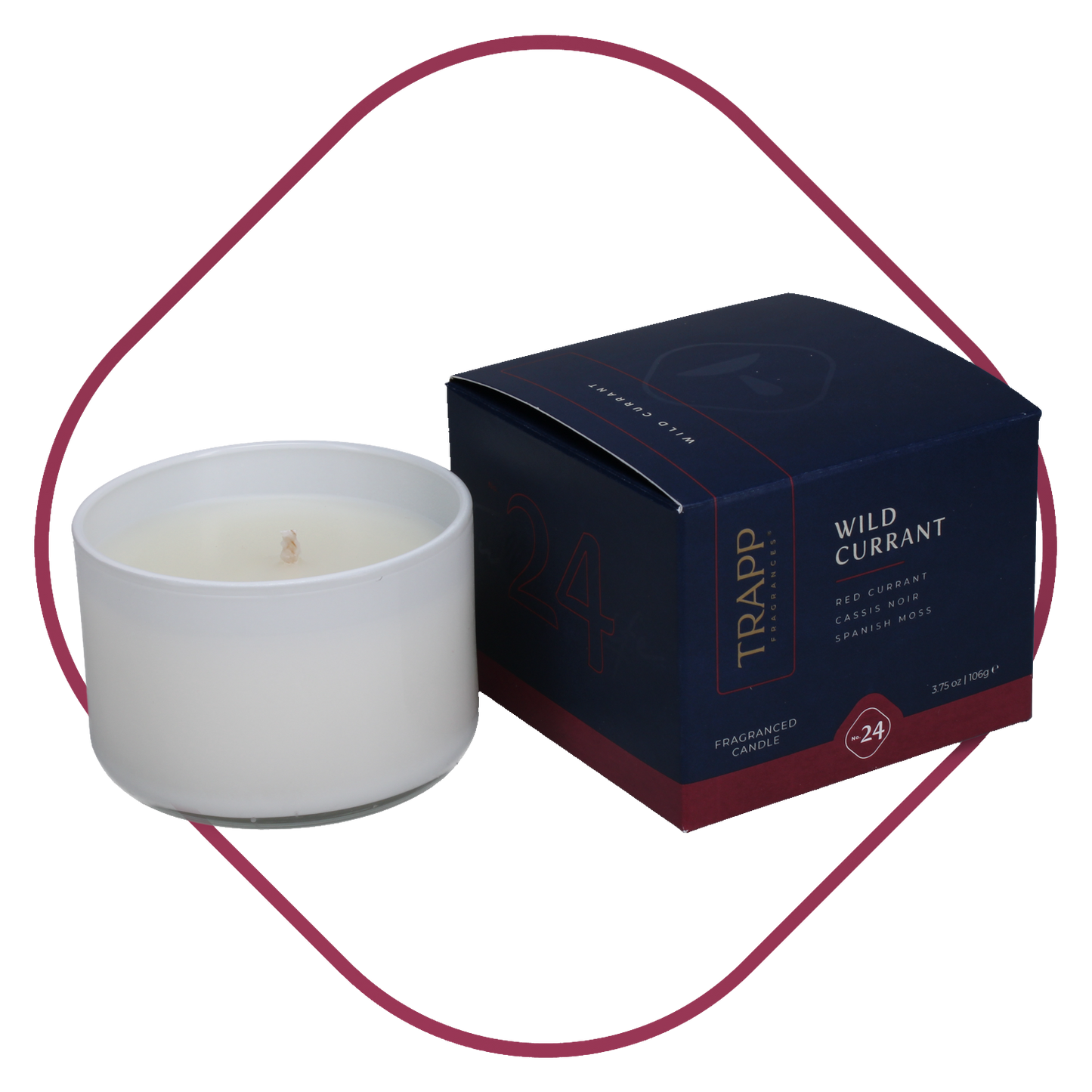 No. 24 Wild Currant 3.75 oz. Small Poured Candle