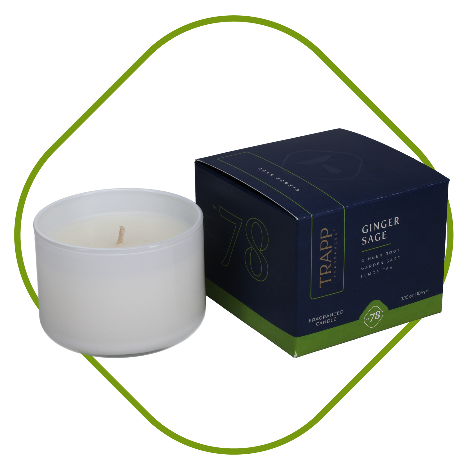 No. 78 Ginger Sage 3.75 oz. Small Poured Candle