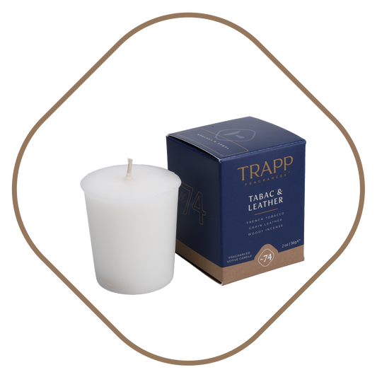 No. 74 Tabac & Leather 2 oz. Votive Candle