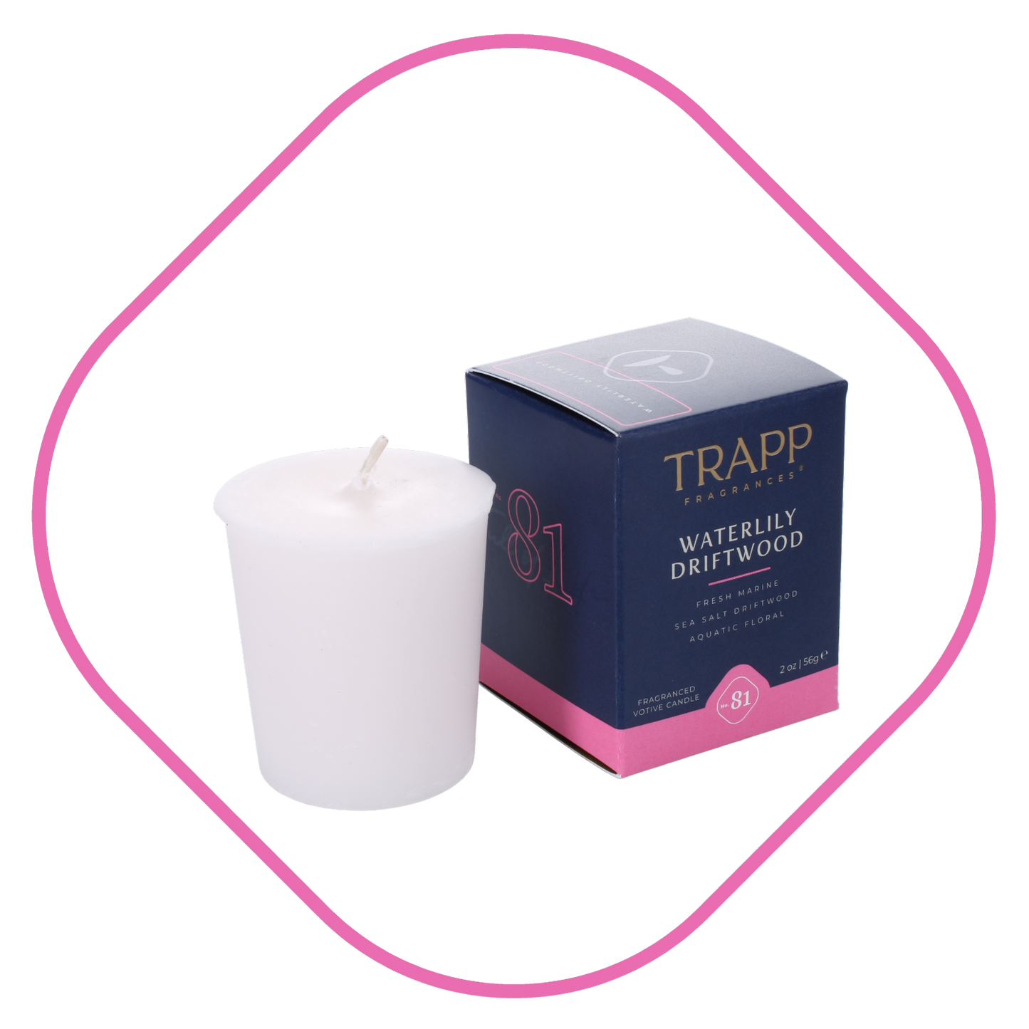No. 81 Waterlily Driftwood  2 oz. Votive Candle