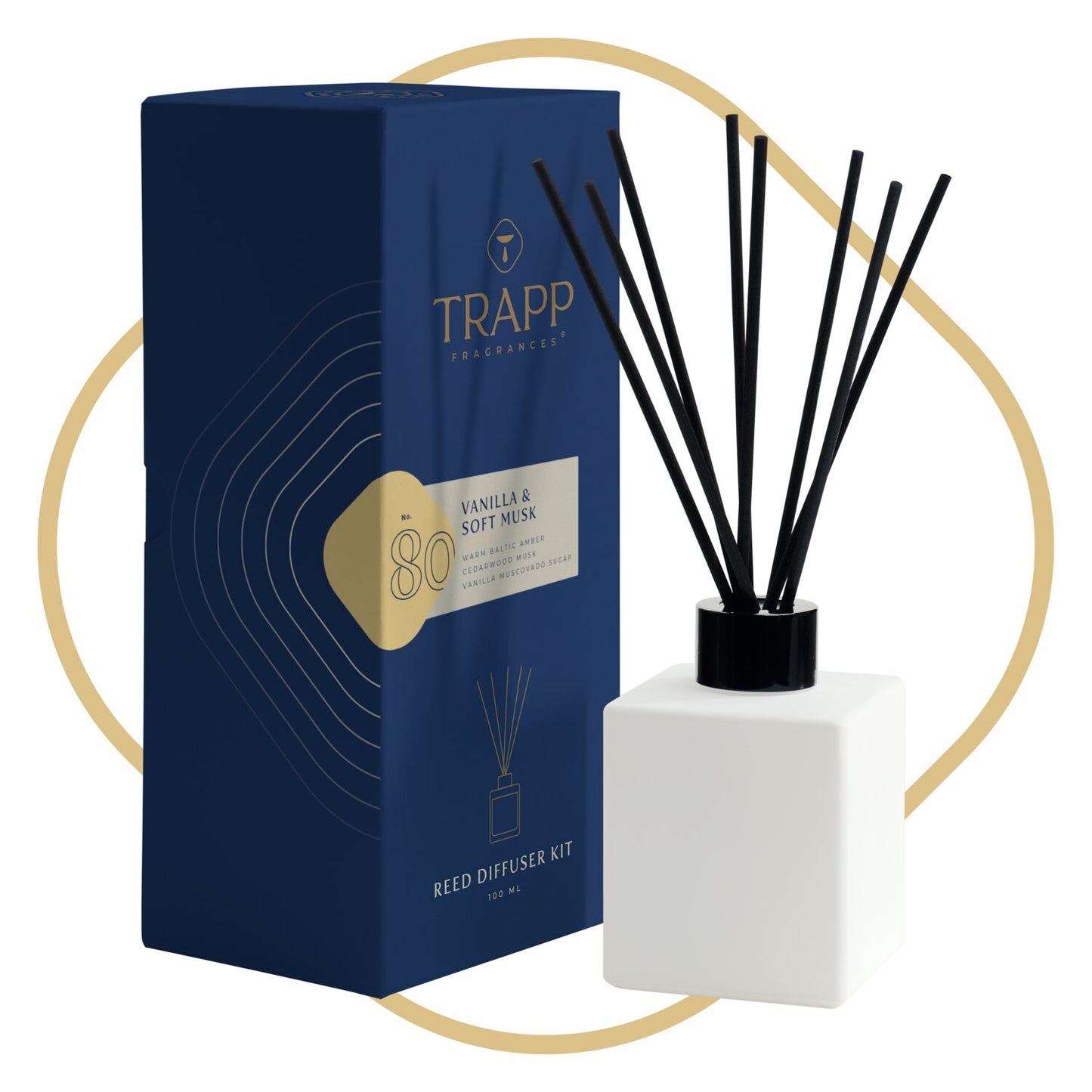 No. 80 Vanilla & Soft Musk 4 oz. Reed Diffuser Kit