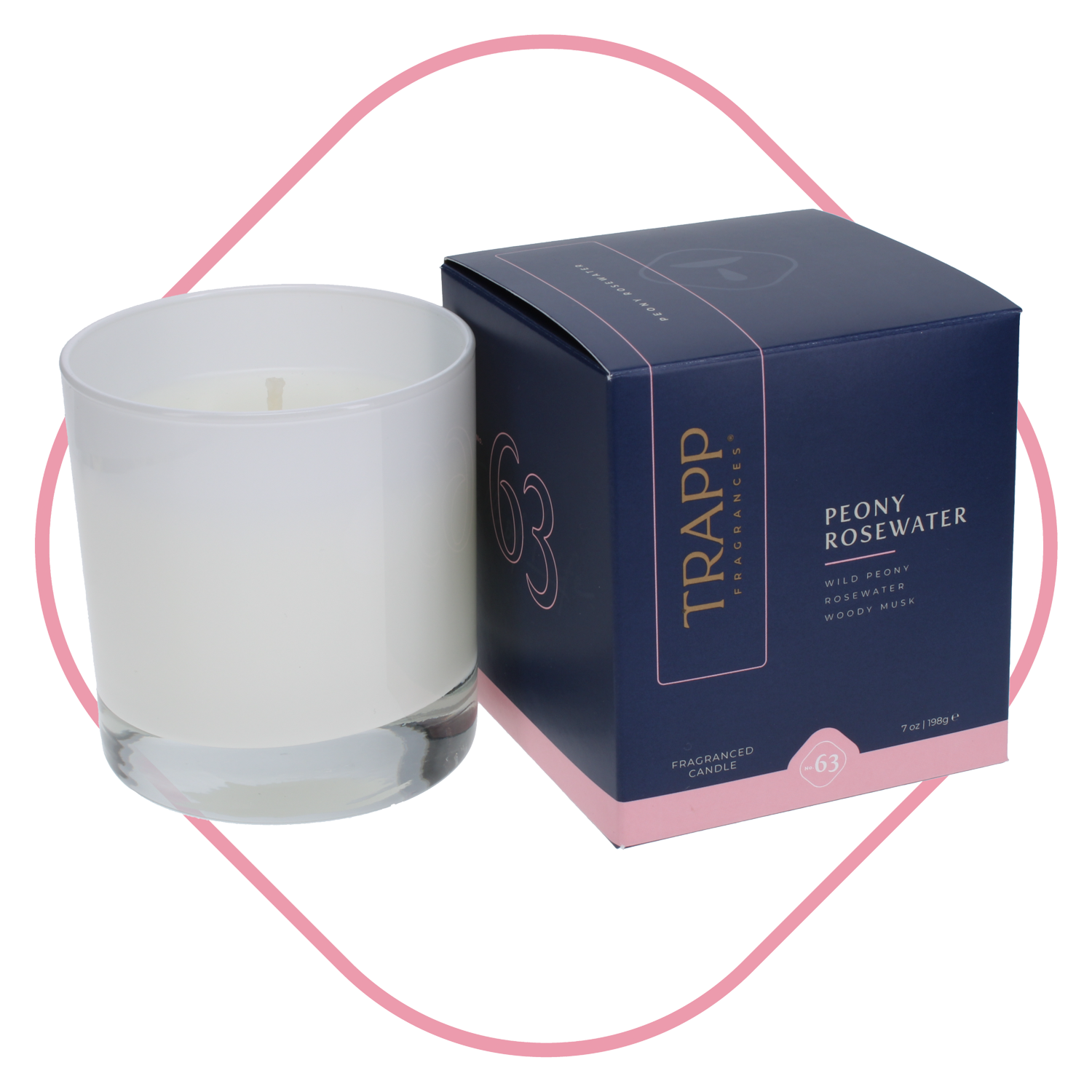 No. 63 Peony Rosewater 7 oz. Candle in Signature Box