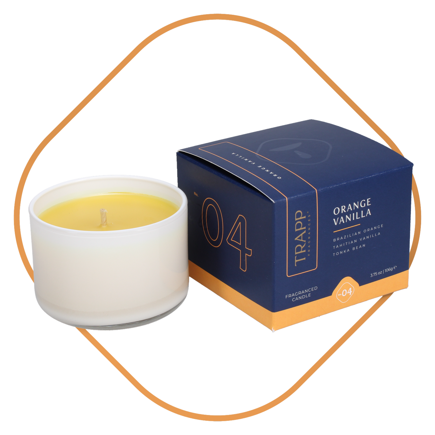 No. 04 Orange Vanilla 3.75 oz. Small Poured Candle