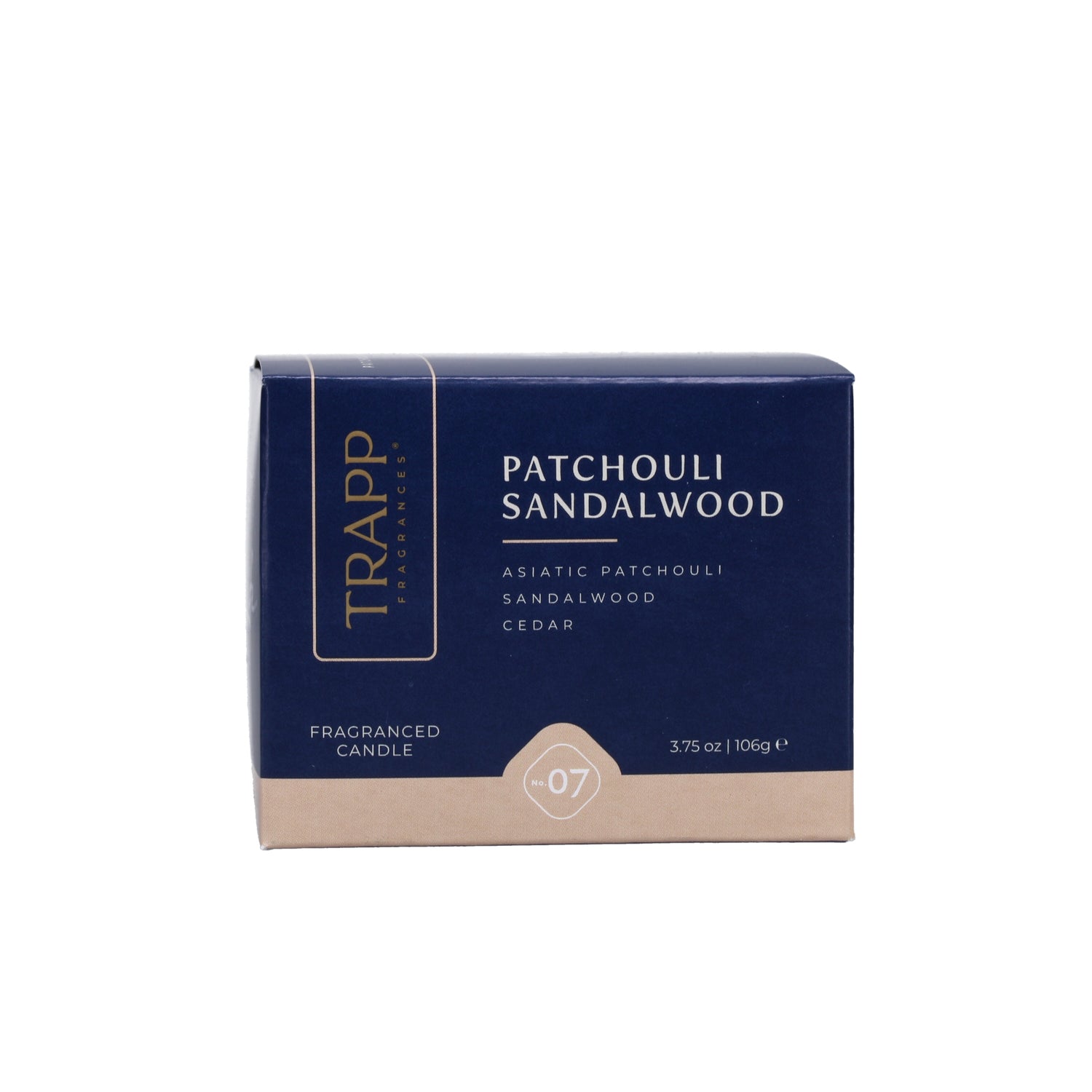 No. 07 Patchouli Sandalwood 3.75 oz. Small Poured Candle Image 3