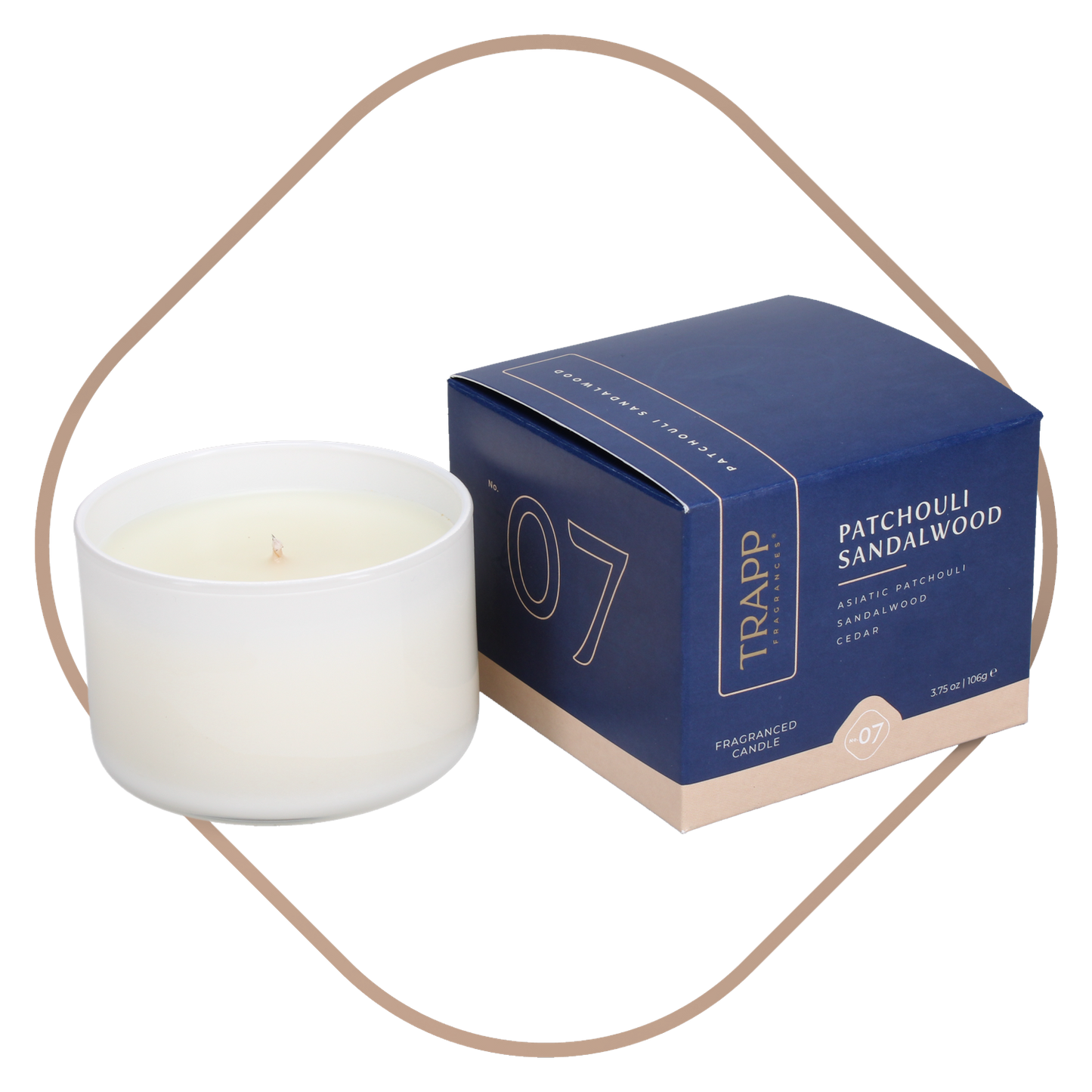 No. 07 Patchouli Sandalwood 3.75 oz. Small Poured Candle