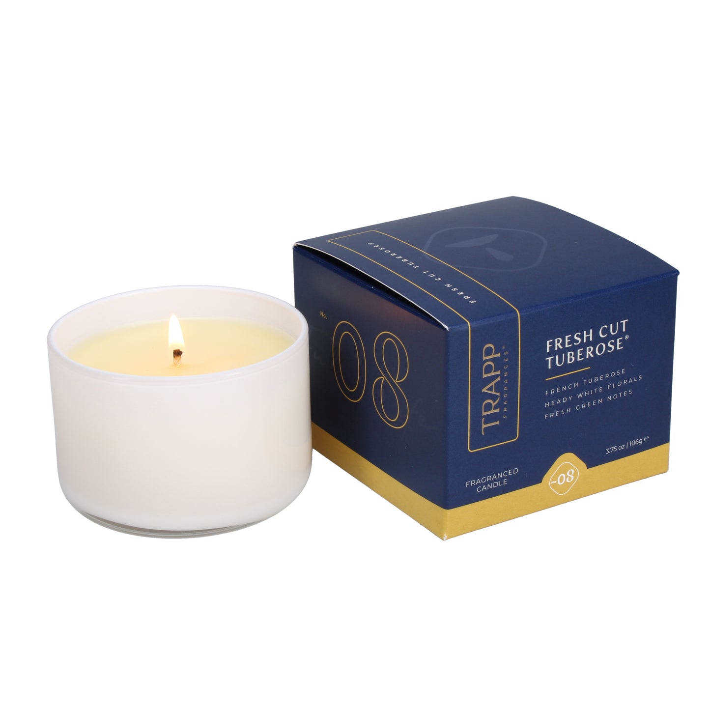 No. 08 Fresh Cut Tuberose 3.75 oz. Small Poured Candle Image 2