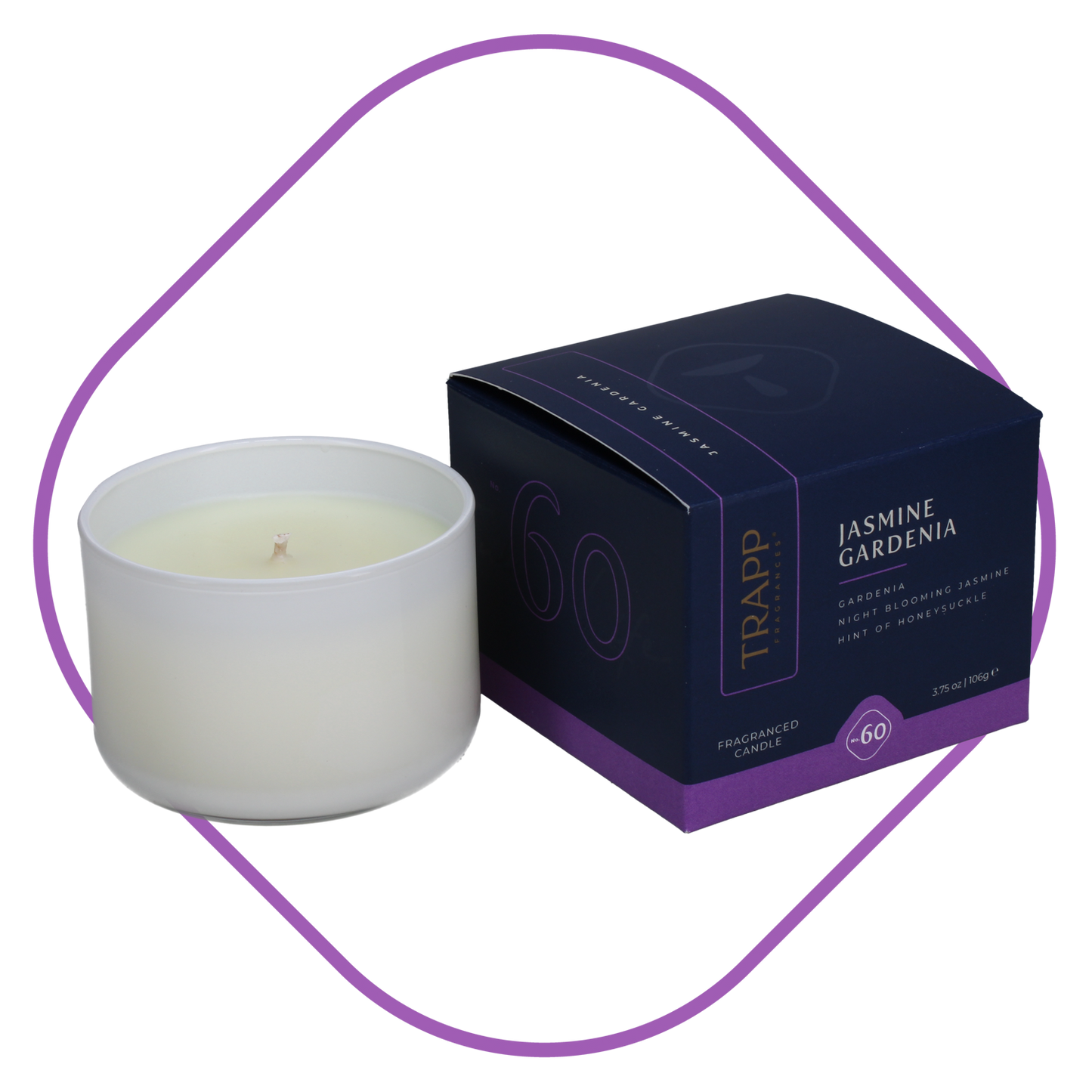 No. 60 Jasmine Gardenia 3.75 oz. Small Poured Candle