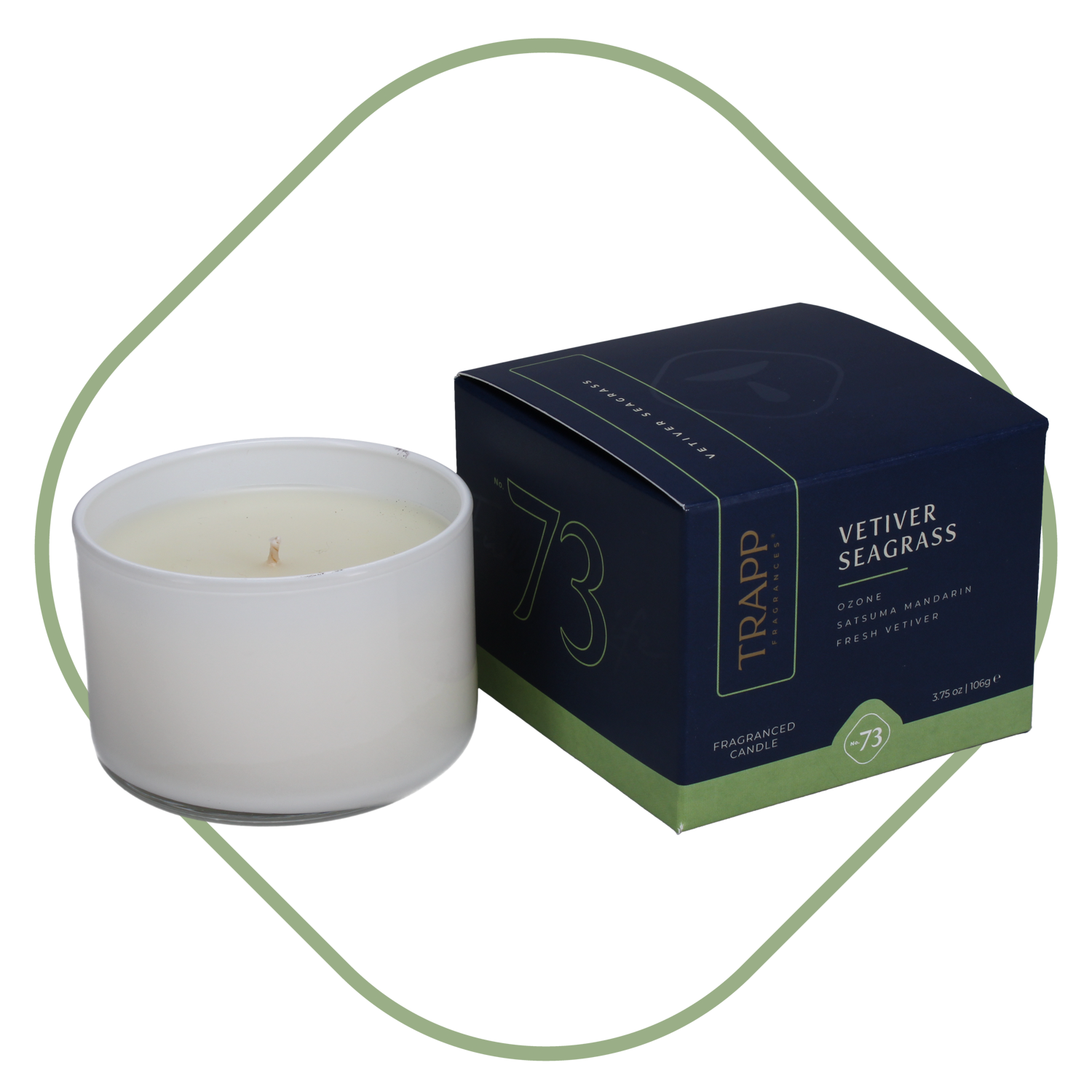 No. 73 Vetiver Seagrass 3.75 oz. Small Poured Candle