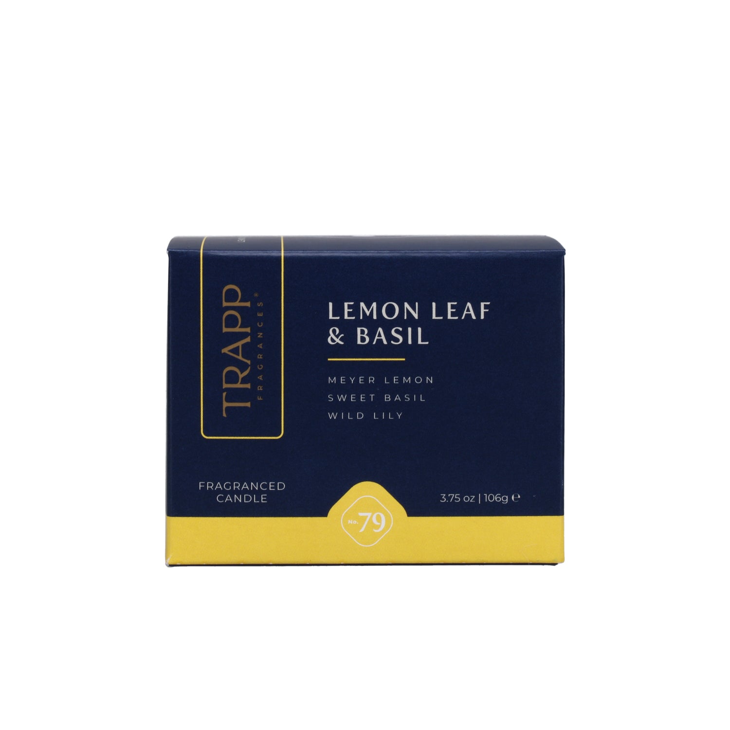 No. 79 Lemon Leaf & Basil 3.75 oz. Small Poured Candle Image 3
