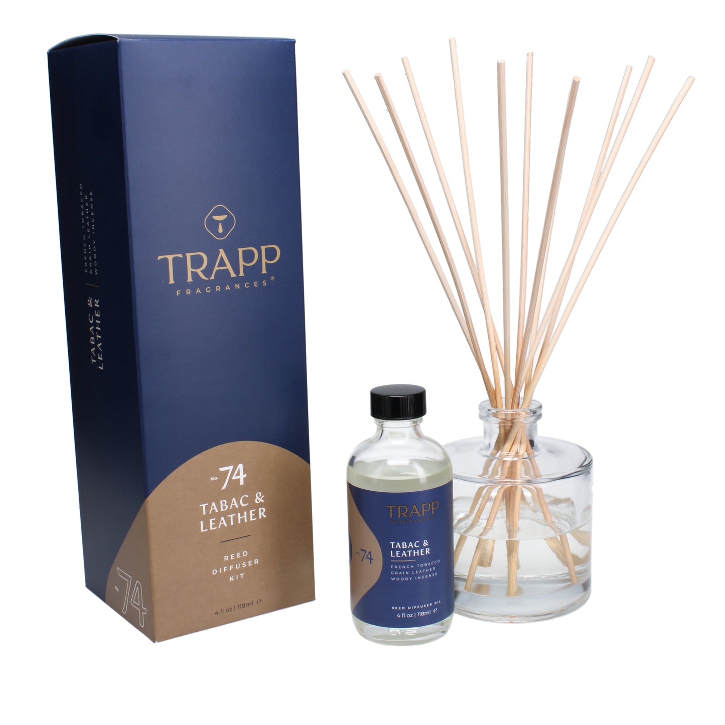No. 74 Tabac & Leather 4 oz. Reed Diffuser Kit Image 2